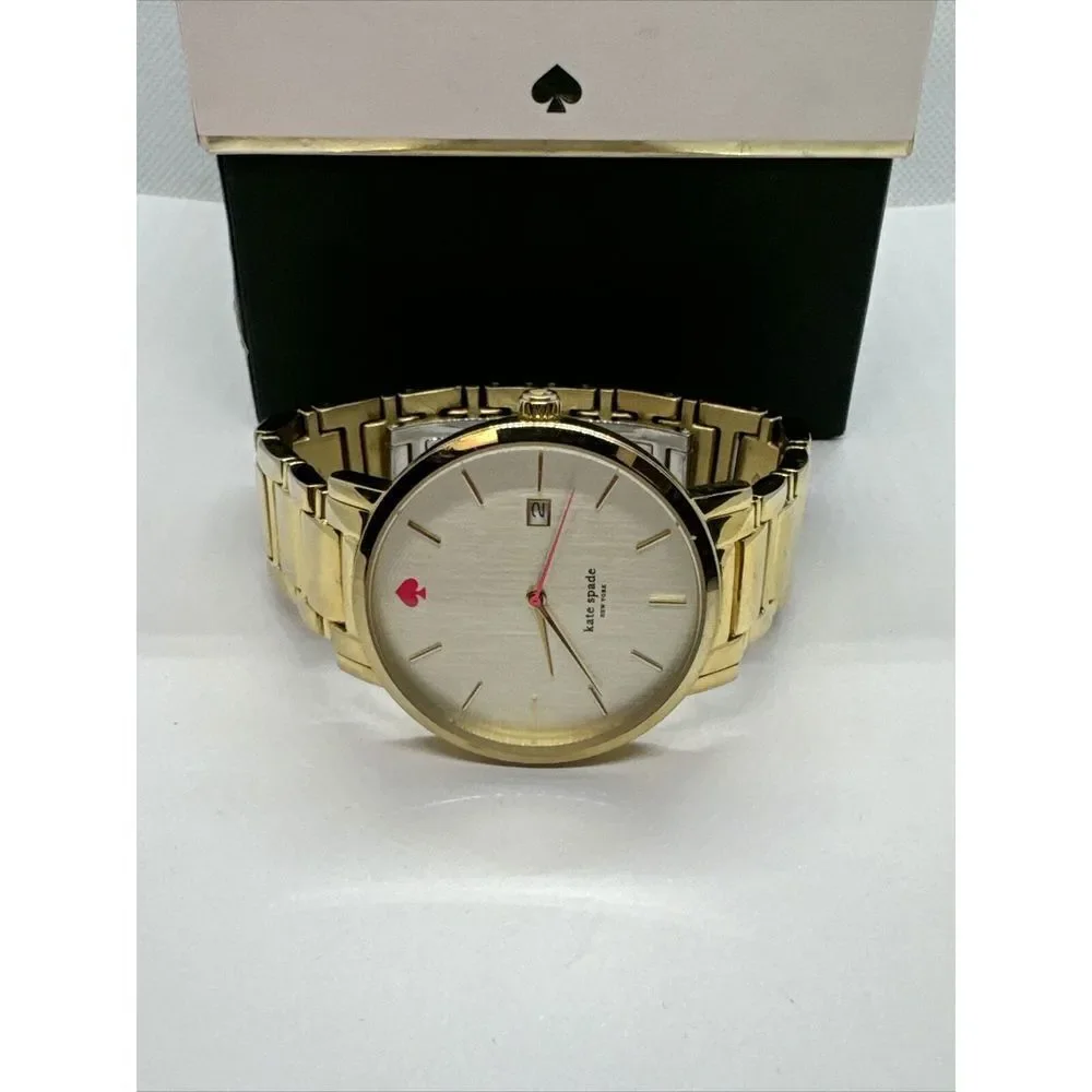 Kate Spade Gramercy 0009 Women's Gold Stainless Steel Analog Dial Watch JNA146